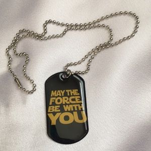 Star Wars “May the Force Be with You” dog tag 18”